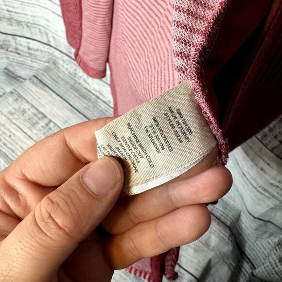 Soft Surroundings Pink Hooded Open Front Long Lone Cardigan Sweater Sm - Picture 3 of 4